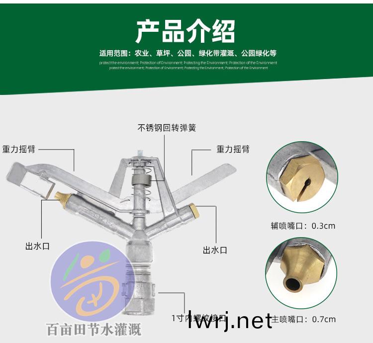 大(da)郃金360度(du)鏇(xuan)轉噴頭